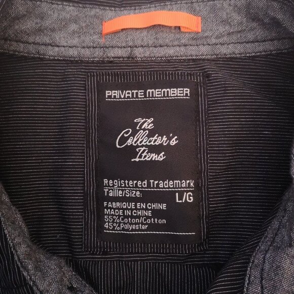 Private Member "The Collector's Items" Men's Size Large Long Sleeve Shirt - Picture 3 of 11
